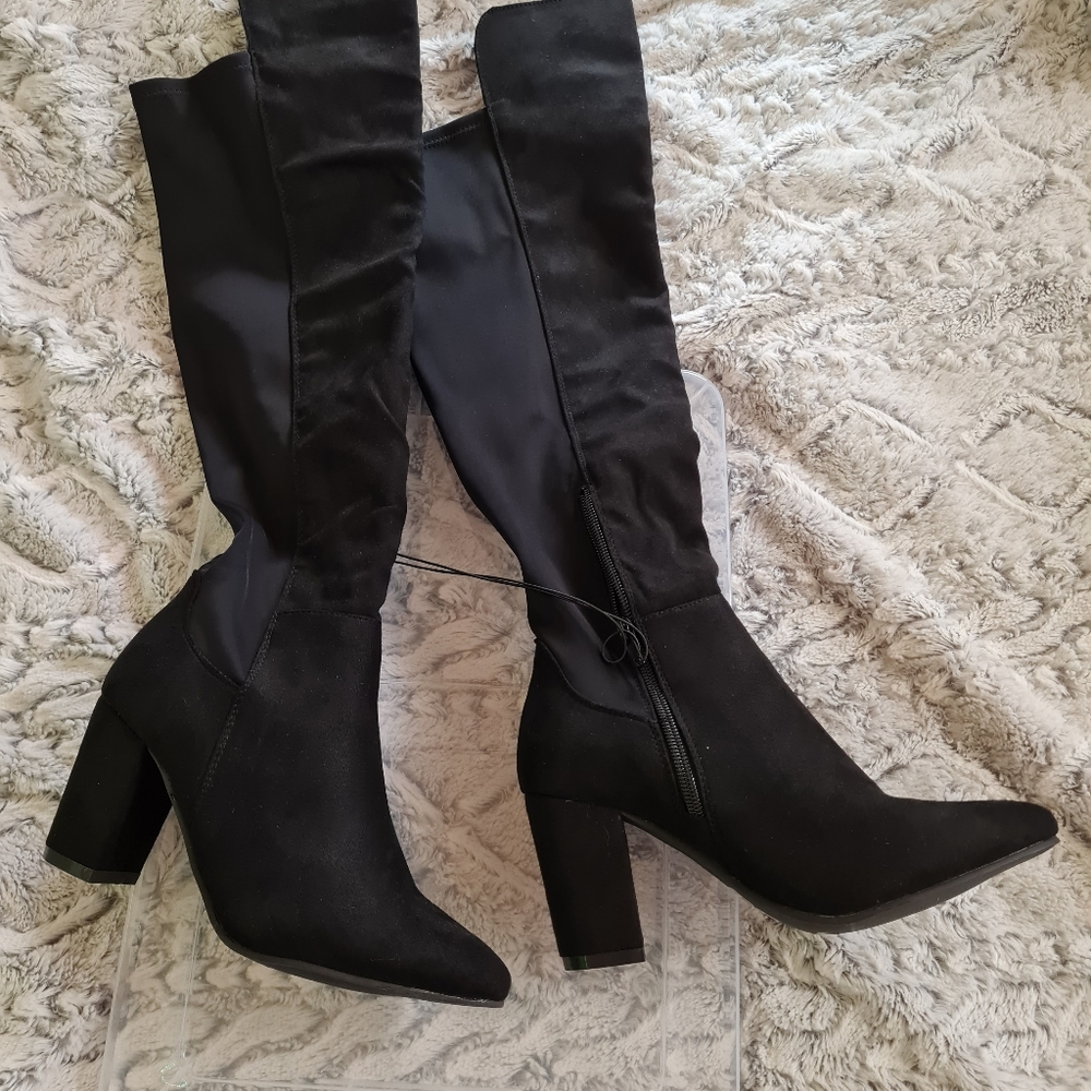 NWT Streetwear Society Black Suede Boot Size 7 - Picture 8 of 12